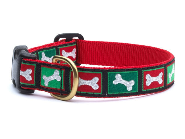 Christmas Bones Dog Collar