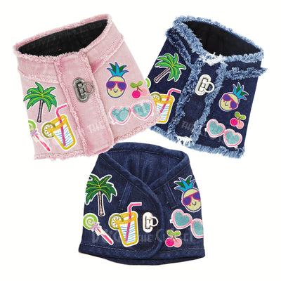 Summer Fun Denim Harness Vest for Dogs (3 Styles/Colors)