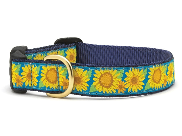 Bright Sun Flowers Dog Collar