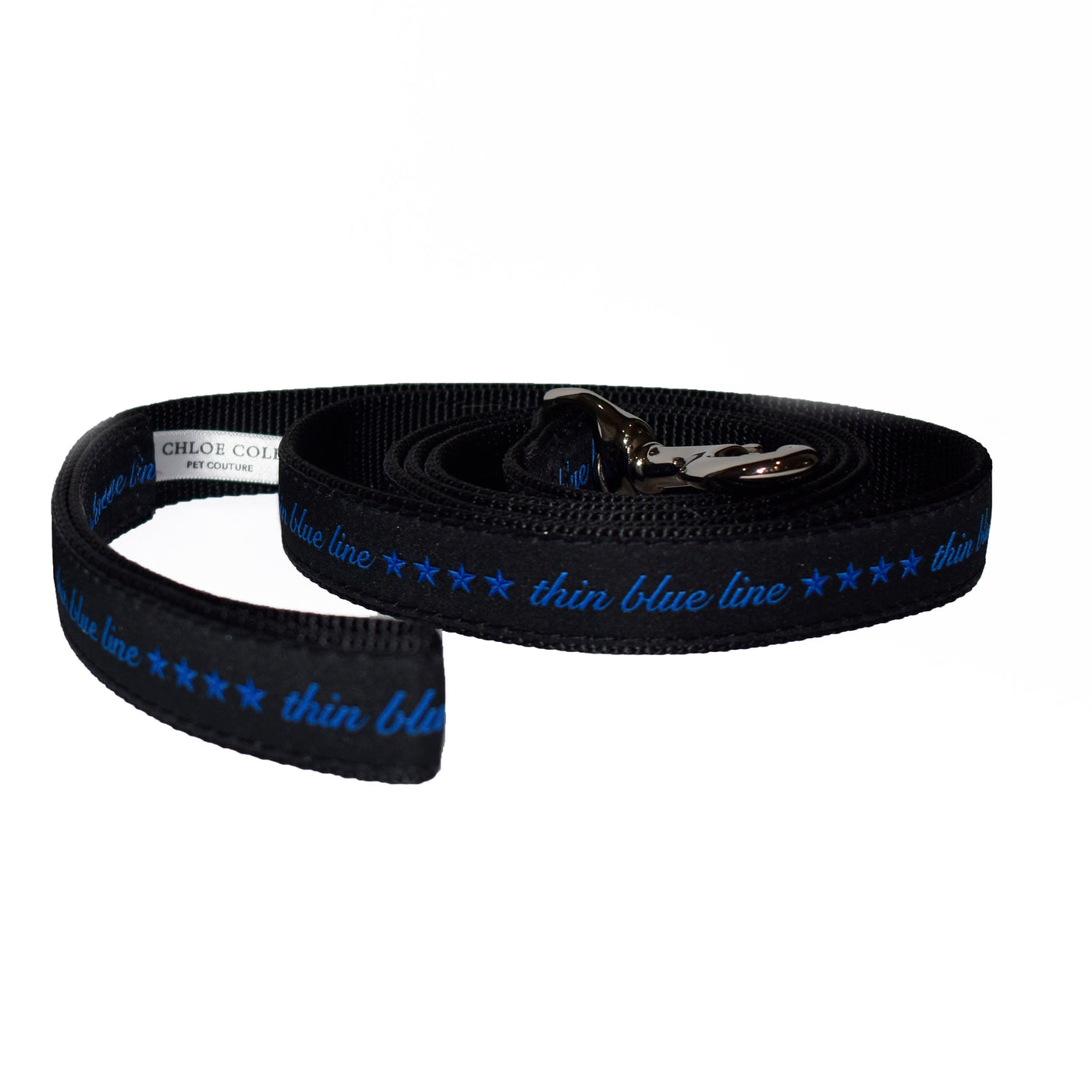 Blue Line Stars Leash (Black)