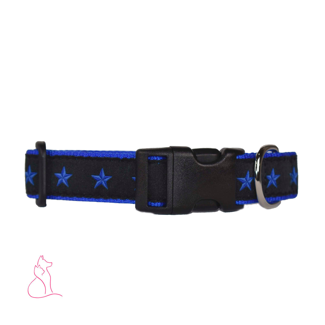 Blue Stars Dog Collar (Blue)