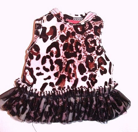 Pink Leopard Movie Star Velvet Tutu Dress