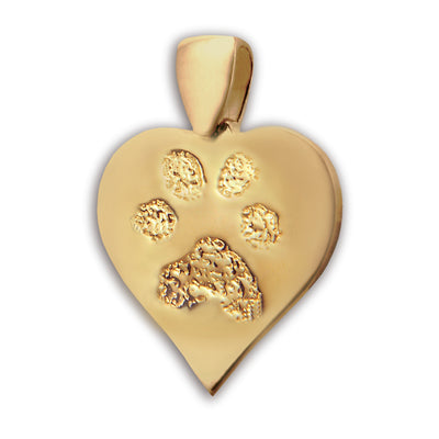 Gold (14k) Heart Pet Print Charm
