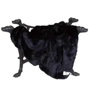 Bella Plush Pet Blanket - Black
