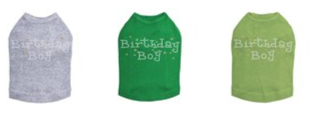 Birthday Boy with Gold Stars - Dog Tank - Choose Color