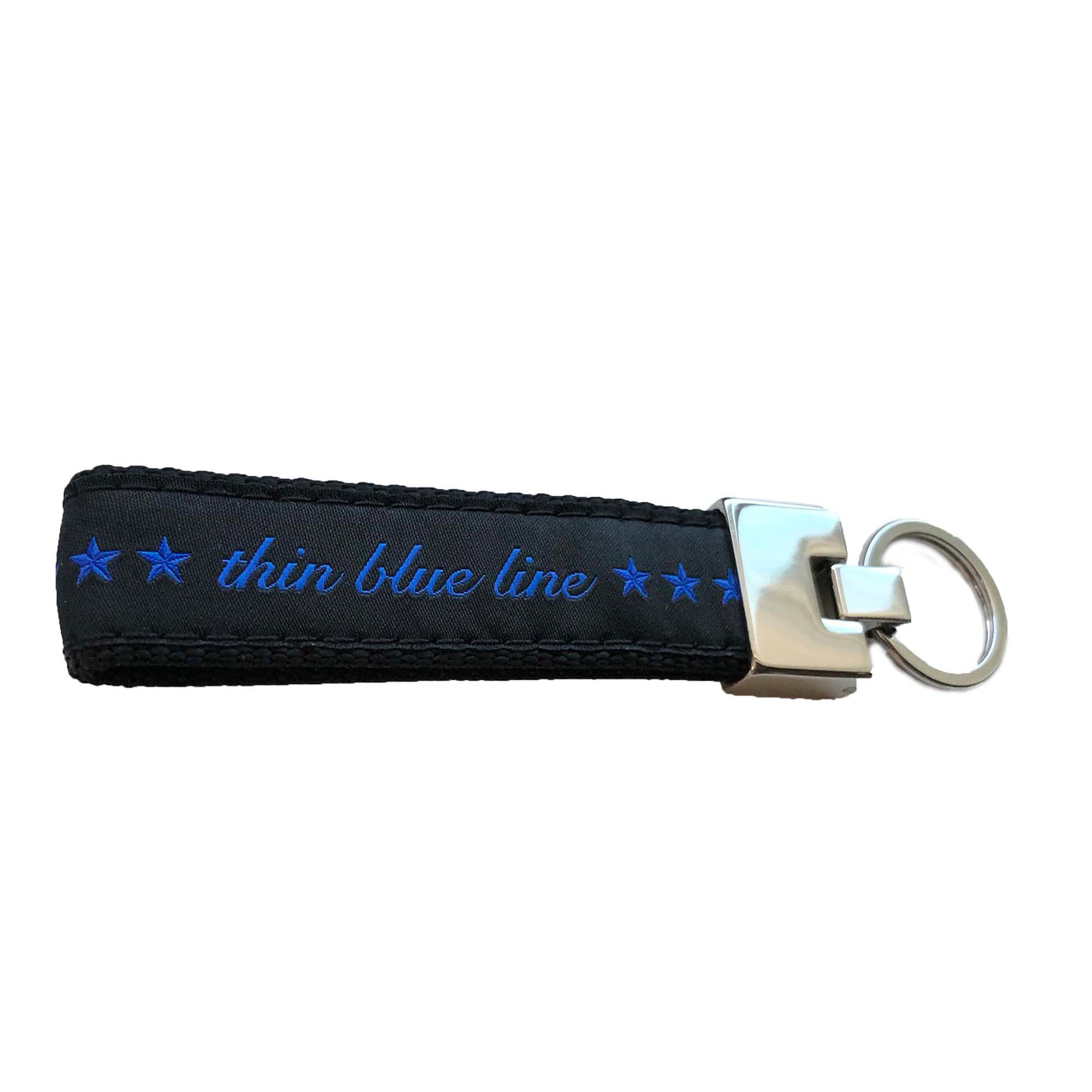 Blue Line Stars Keychain (Black)