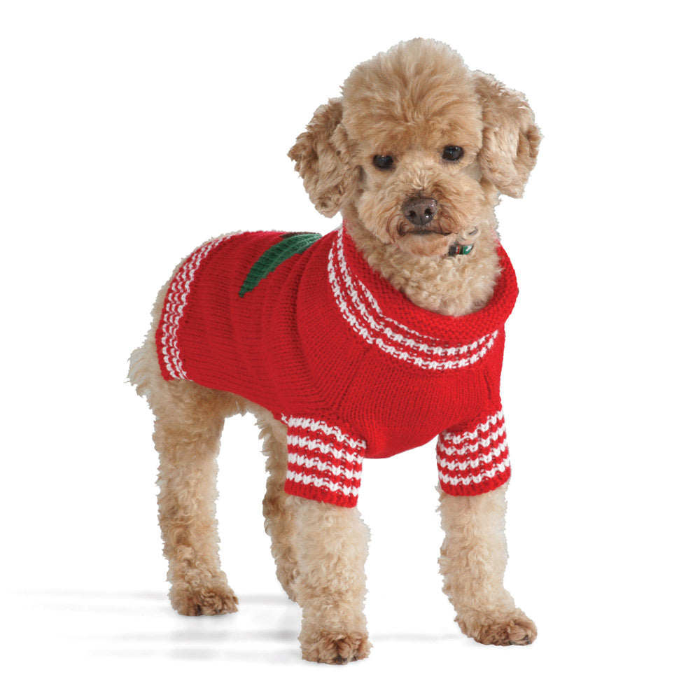 Christmas Tree Hand Knit Dog Sweater
