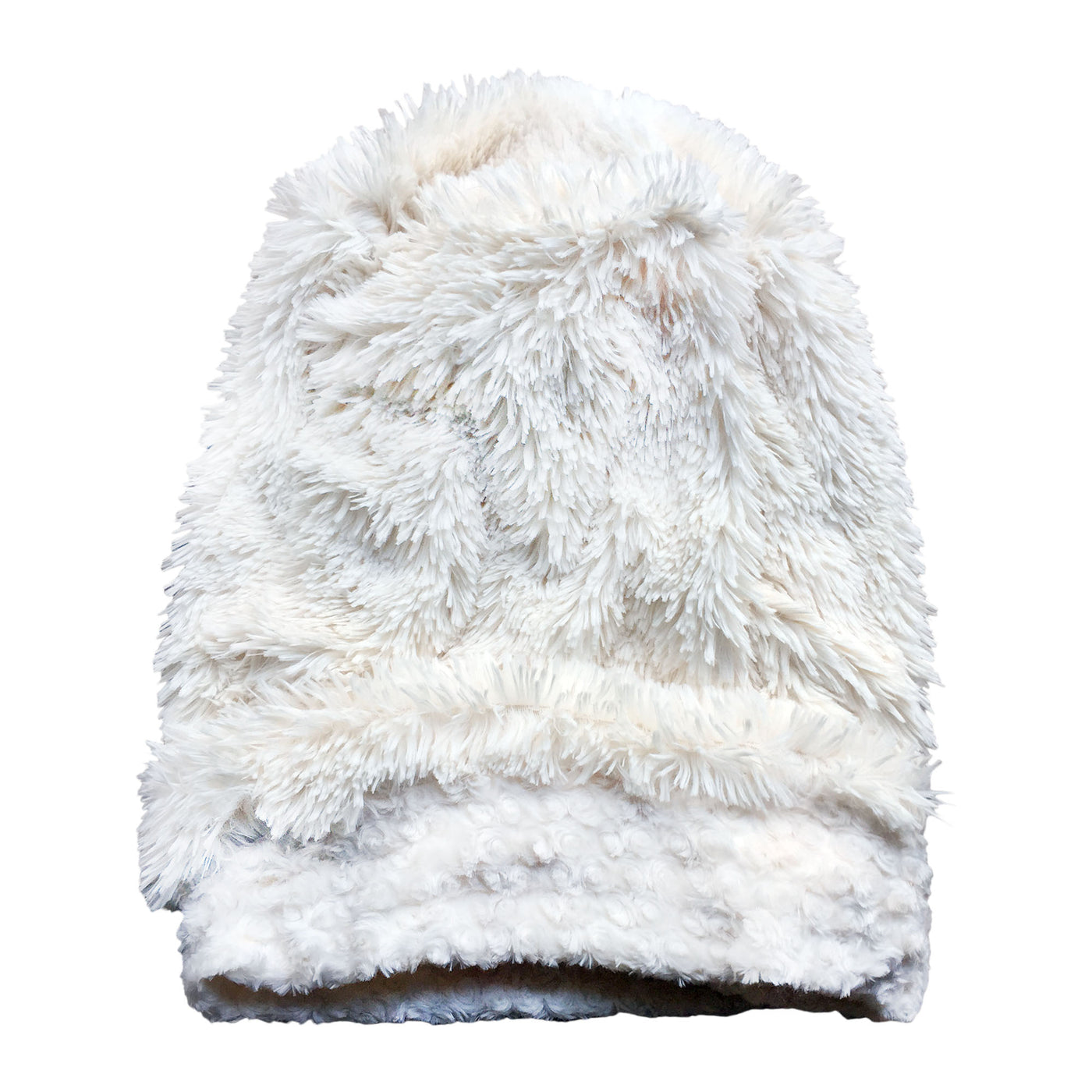 Ivory Powder Puff Plush Cozy Sak