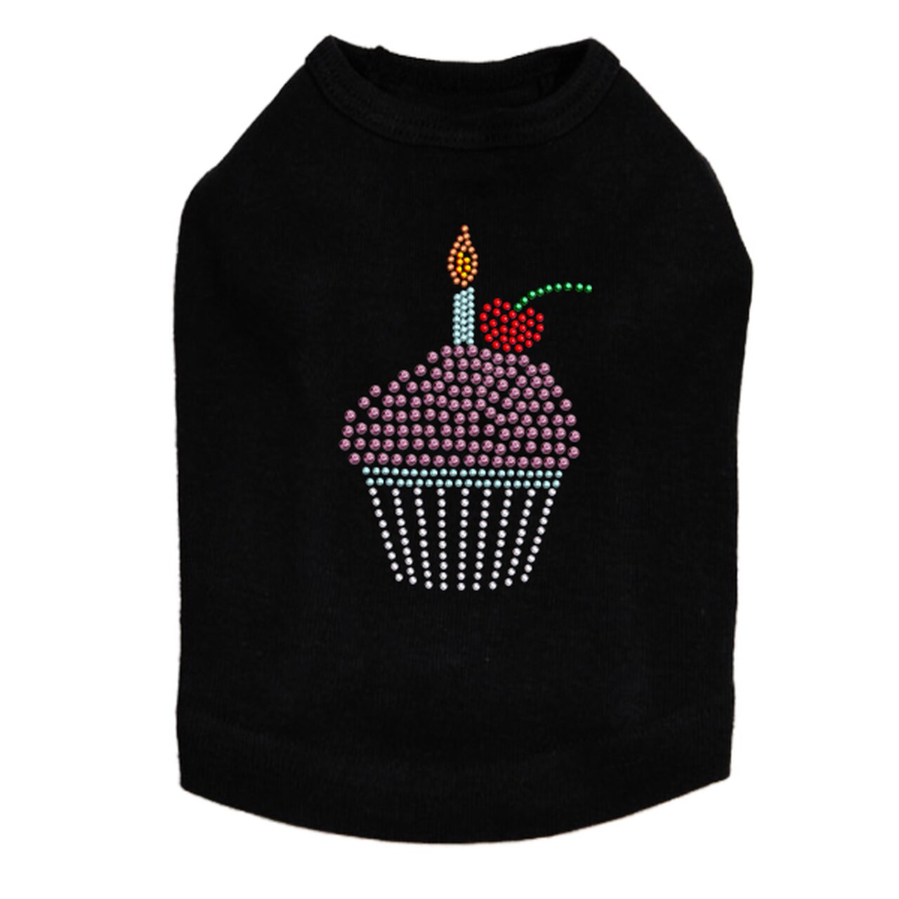 Cupcake with Candle - Dog Tank - Choose Color