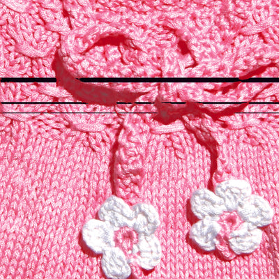 Daisy Pink Hand Knit Sweater Dog Dress