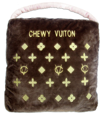 Brown Chewy Vuton Bed + Toy