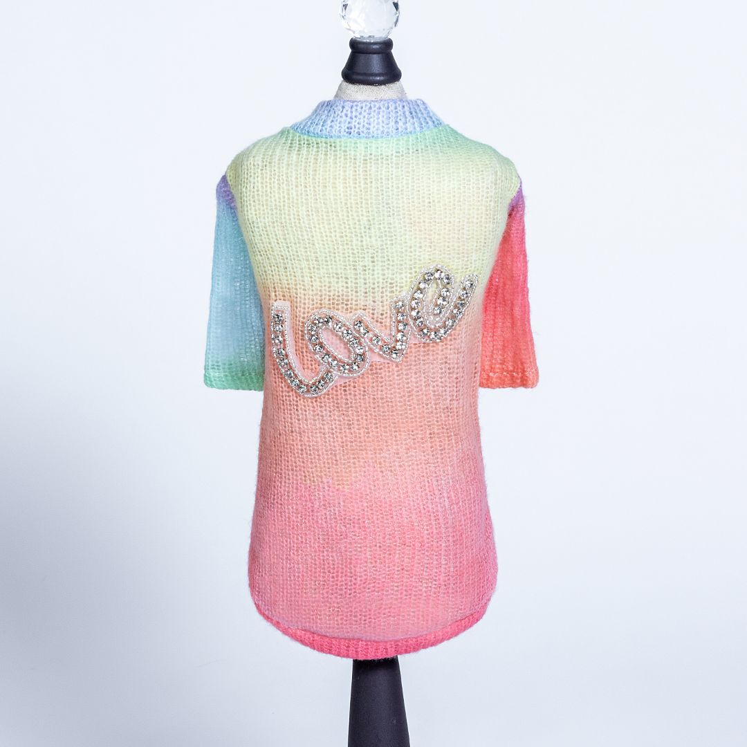 Rainbow Love Dog Sweater