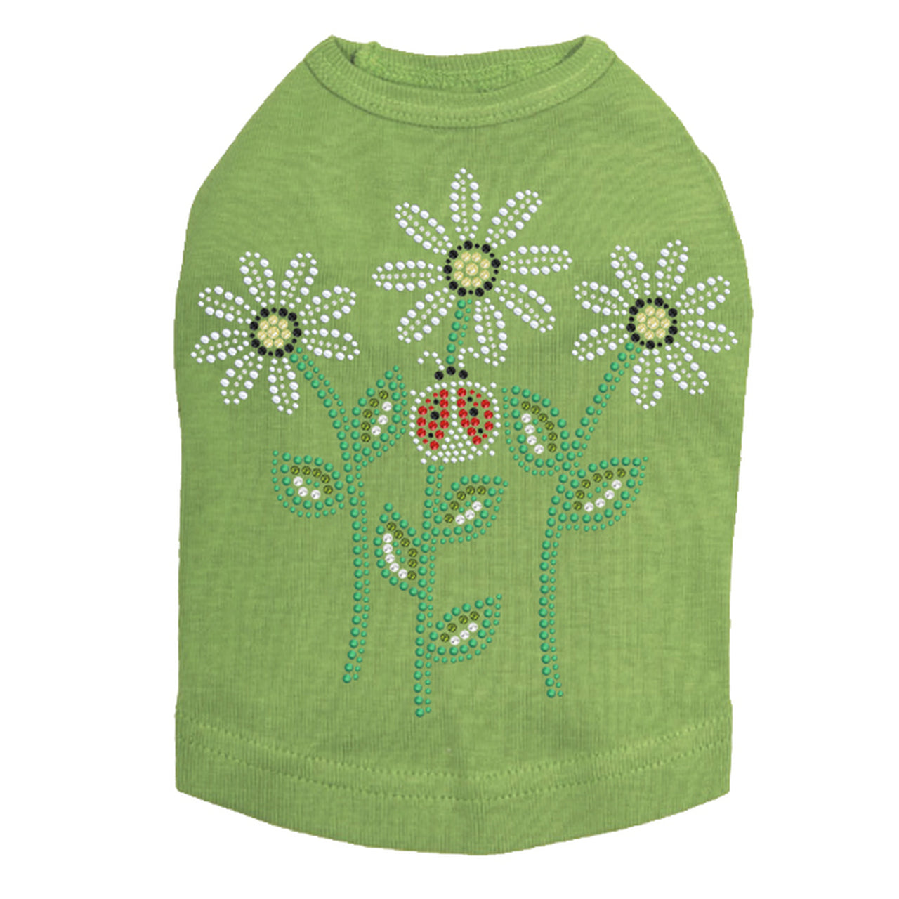 Daisies with Lady Bugs - Custom Dog Tank