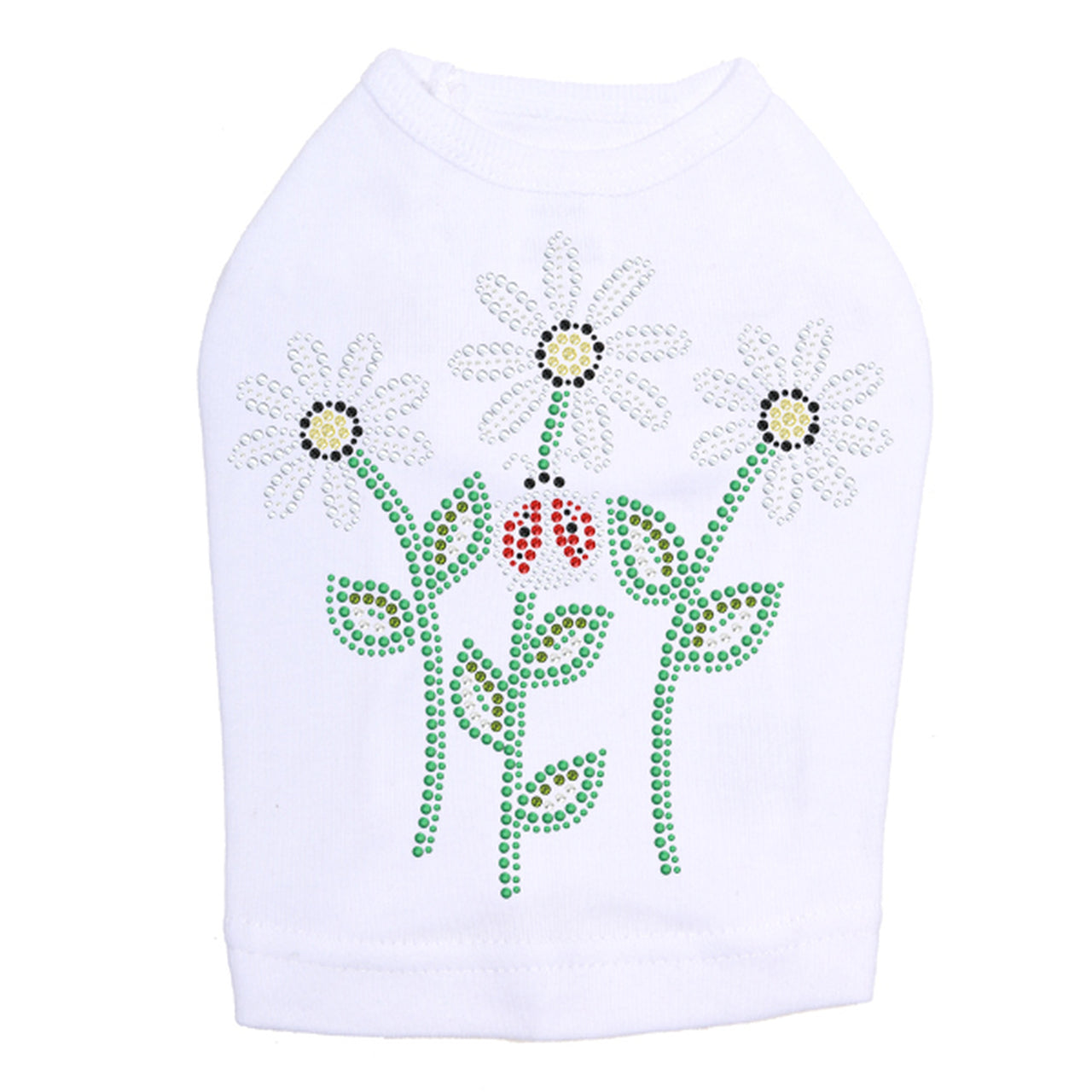 Daisies with Lady Bugs - Custom Dog Tank